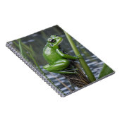 Crystal Clarity: Green Glass Frog op River Reeds Notitieboek (Rechterzijde)