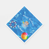 Crystal Clear Blauw Water Pool Party Servet (Hoek)