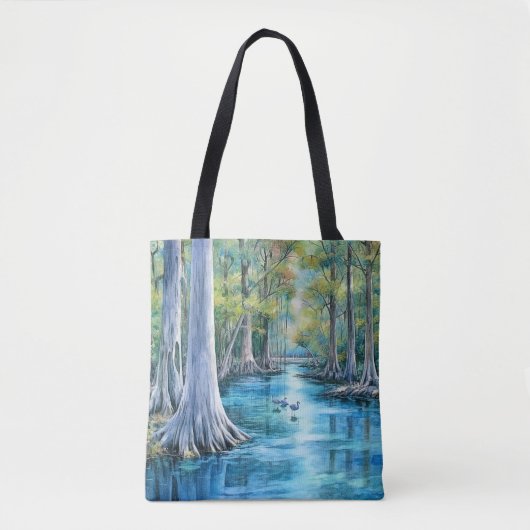 Crystal Clear Blue Water River, Tote Bag (Voorkant)