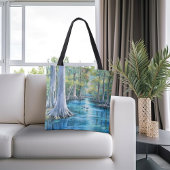 Crystal Clear Blue Water River, Tote Bag