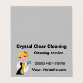 Crystal clear cleaning visitekaartje (Buitenkant ongevouwen)