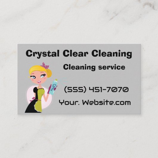 Crystal clear cleaning  visitekaartje (Voorkant)