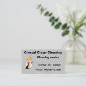 Crystal clear cleaning visitekaartje (Staand voorkant)