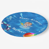 Crystal Clear Happy Birthday Pool Party Papieren Bordje (Gekanteld)