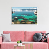 Crystal Clear Lake Tahoe Landschap Art Foto Canvas Afdruk (Insitu (Woonkamer))
