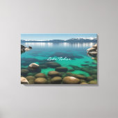 Crystal Clear Lake Tahoe Landschap Art Foto Canvas Afdruk (Voorkant)