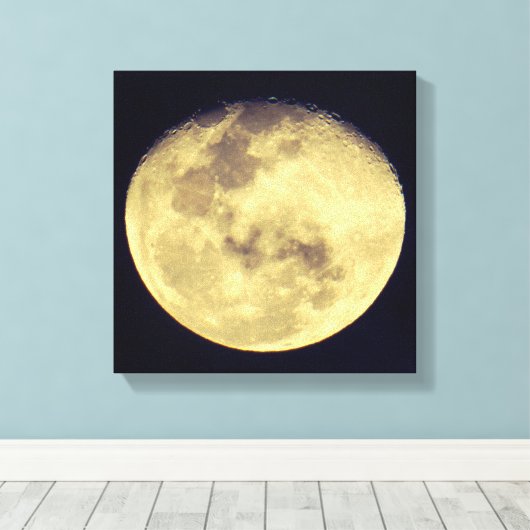 Crystal Clear Moon Canvas Afdruk (Insitu (Houten vloer))