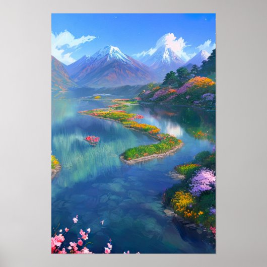 Crystal Clear Mountain Lake Poster (Voorkant)