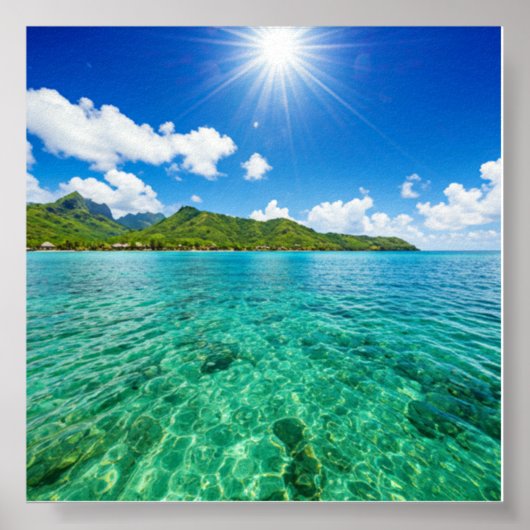 Crystal Clear Ocean Uitzicht Poster (Voorkant)
