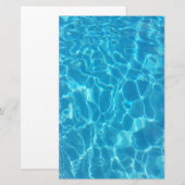 Crystal Clear Sky Blue Pool Water Briefpapier (Voorkant / Achterkant)
