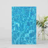 Crystal Clear Sky Blue Pool Water Briefpapier (Staand voorkant)