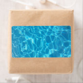 Crystal Clear Sky Blue Pool Water Etiket (Insitu)