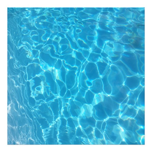 Crystal Clear Sky Blue Pool Water Foto Afdruk (Voorkant)