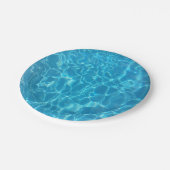 Crystal Clear Sky Blue Pool Water Papieren Bordje (Gekanteld)