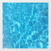 Crystal Clear Sky Blue Pool Water Raamsticker (Vel)