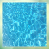 Crystal Clear Sky Blue Pool Water Raamsticker (Vel 3)