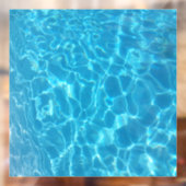 Crystal Clear Sky Blue Pool Water Raamsticker (Vel 2)