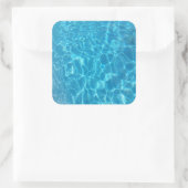 Crystal Clear Sky Blue Pool Water Vierkante Sticker (Tas)