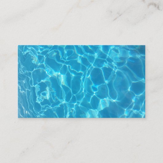 Crystal Clear Sky Blue Pool Water Visitekaartje (Voorkant)