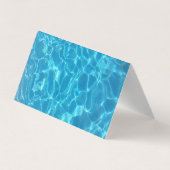 Crystal Clear Sky Blue Pool Water Visitekaartje (Achterkant)