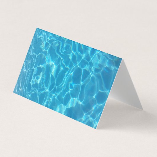Crystal Clear Sky Blue Pool Water Visitekaartje (Voorkant)