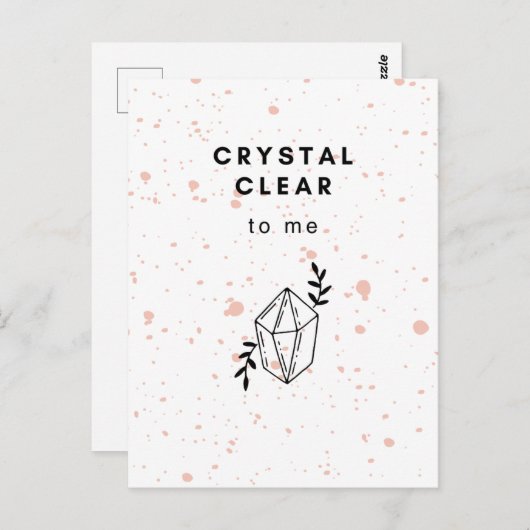 Crystal Clear to me Briefkaart (Voorkant / Achterkant)