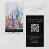 *~* Crystal Cluster Rainbow AP90 Artsy Drip QR Visitekaartje (Voorkant / Achterkant)