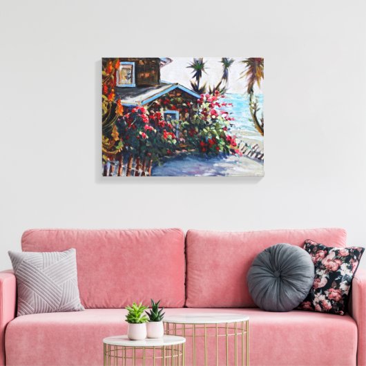 Crystal Cove Cottage Canvas Afdruk (Insitu (Woonkamer))
