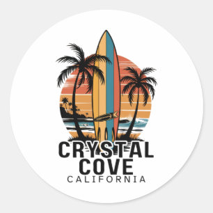 Crystal Cove State Park Californië Surfen Surfer Ronde Sticker