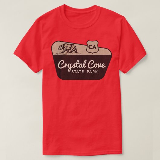 Crystal Cove State Park Californië Welkomstbord T-shirt (Design voorkant)