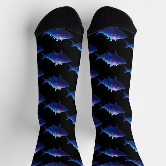 Crystal Crest Walvis - Oceaan Walvissen Print Sokken (Top)
