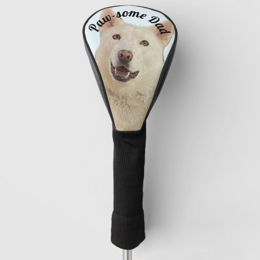 Crystal De Husky Hond Golfheadcover (Voorkant)