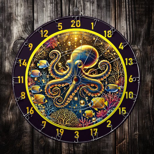 Crystal Depths Octopus Dartboard Dartbord