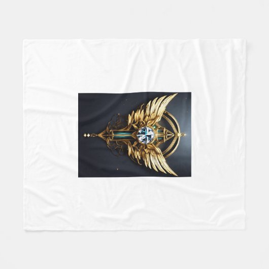 Crystal Diamond Eagle Fleece Deken (Voorkant (Horizontaal))