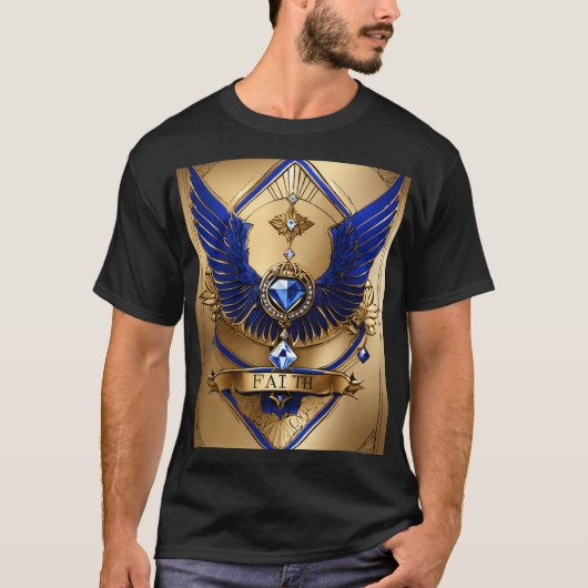 Crystal Diamond Faith T-shirt - Sparkling Design (Voorkant)