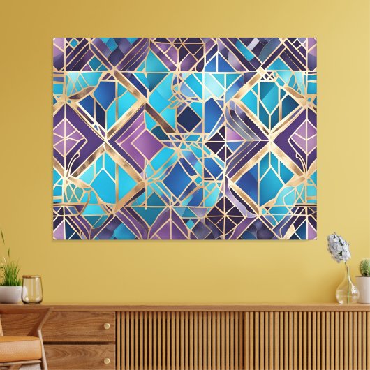 Crystal Diamonds abstract kunstcanvas Canvas Afdruk (Insitu (Woonkamer))