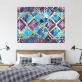 Crystal Diamonds abstract kunstcanvas Canvas Afdruk (Insitu (Slaapkamer))