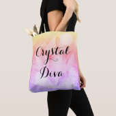 *~* Crystal Diva Gradient Lavender Pink Gold Tote Bag (Dichtbij)