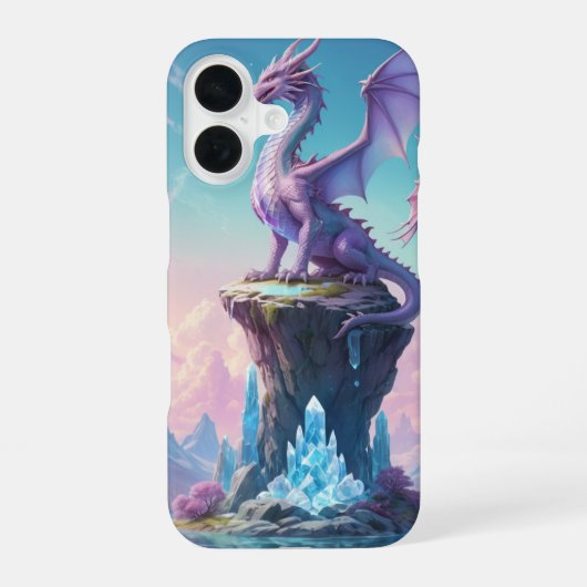 Crystal Dragon iPhone 16 Hoesje (Achterkant)