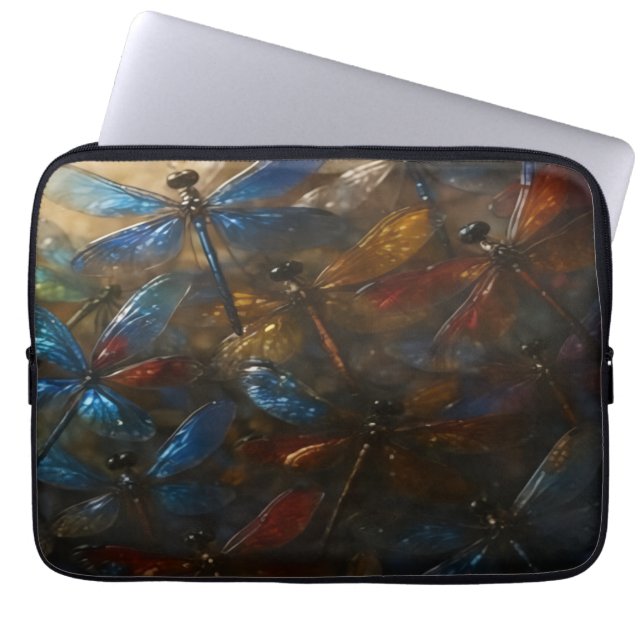 Crystal Dragonflies Laptop Sleeve (Voorkant)