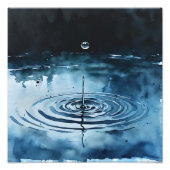 Crystal Drop: een Waterverf splash Foto Afdruk (Voorkant)