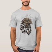 Crystal Eagle Icon: Stijg in Grijze Stijl T-shirt (Voorkant)