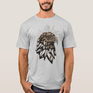 Crystal Eagle Icon: Stijg in Grijze Stijl T-shirt