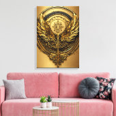 Crystal Eagle in Flight – A Mesmerizing Symbol of Canvas Afdruk (Insitu (Woonkamer))