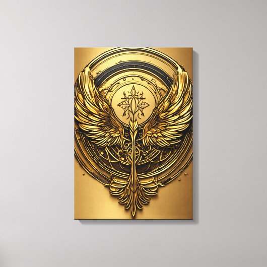 Crystal Eagle in Flight – A Mesmerizing Symbol of Canvas Afdruk (Voorkant)