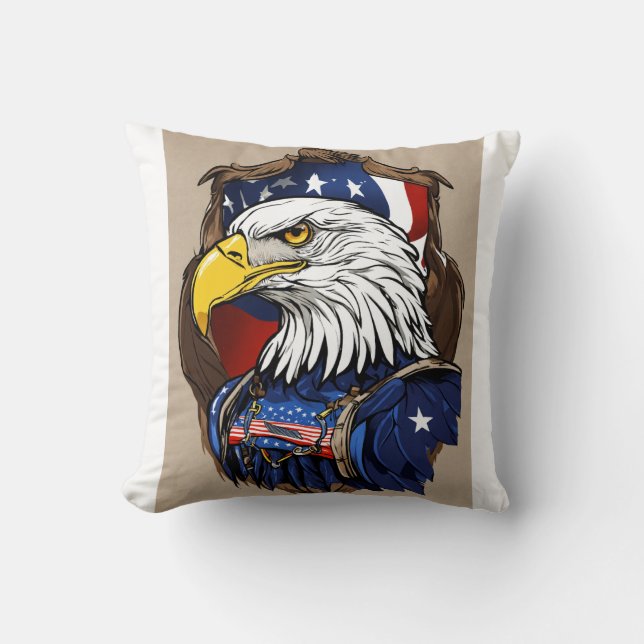 Crystal Eagle in Flight PILLOW Design Kussen (Voorkant)