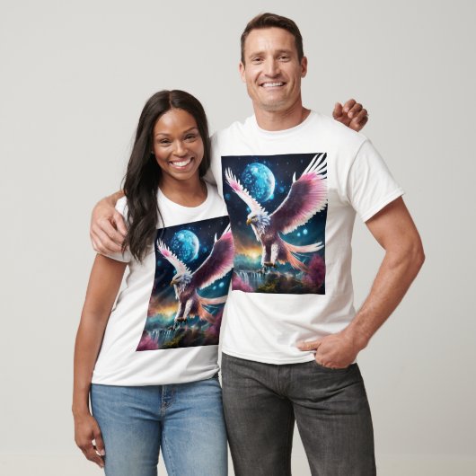 Crystal Eagle in Flight T-Shirt - Symbool van Inde (Unisex)