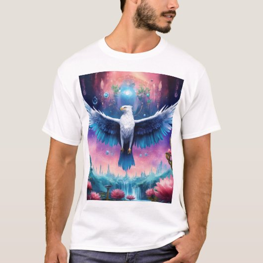 Crystal Eagle in Flight - T-shirt van kracht en kr (Voorkant)