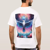 Crystal Eagle in Flight - T-shirt van kracht en kr (Achterkant)