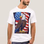 Crystal Eagle in vlucht T-shirt ontwerp (Voorkant)